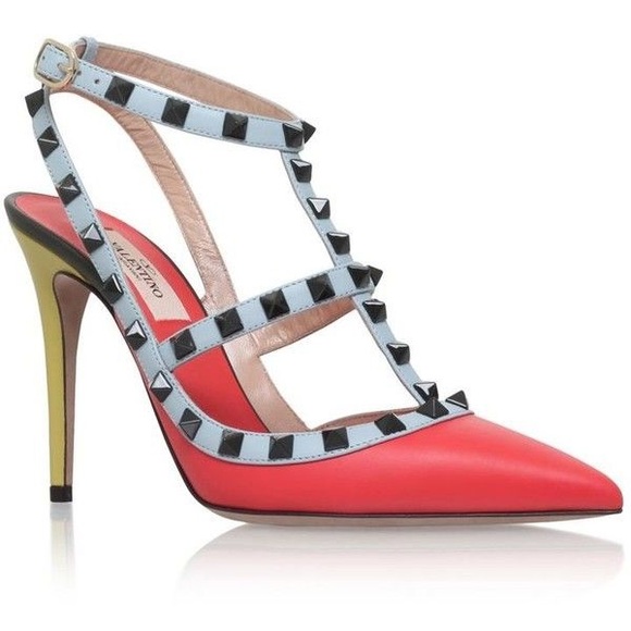 🚫SOLD🚫Valentino Rockstud Tricolor Leather Pumps - Picture 2 of 8
